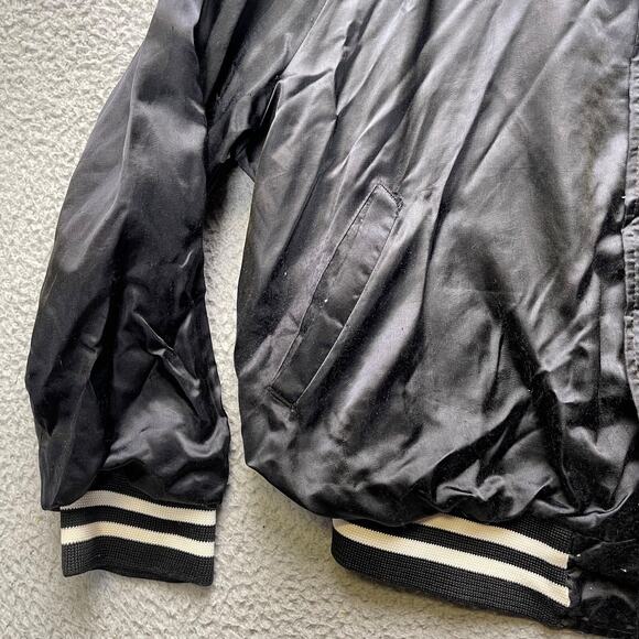 Los Angeles Angels Varsity Jacket Mens XL Black Button Front Hilton - Picture 7 of 16